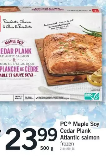 Fortinos Pc maple soy cedar plank atlantic salmon offer