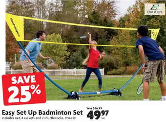 Home Hardware Easy set up badminton set offer