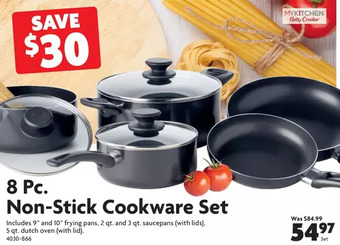 Home Hardware 8 pc. non-stick cookware set offer