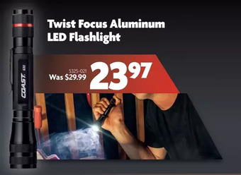Home Hardware Twist focus aluminum led flashlight offer