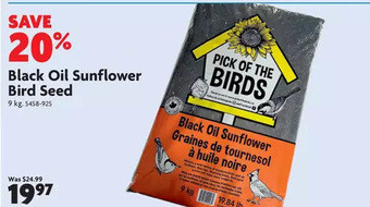 Home Hardware Black oil sunflower bird seed offer