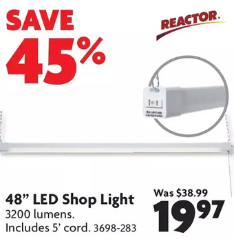 Home Hardware 48" led shop light offer