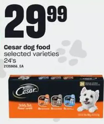 Zehrs Markets Cesar dog food offer