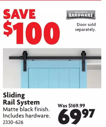 Home Hardware Sliding rail system offer