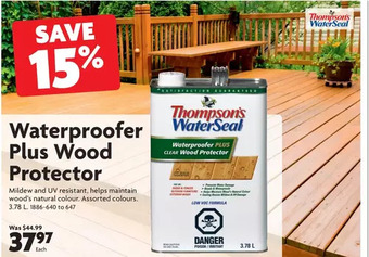 Home Hardware Waterproofer plus wood protector offer