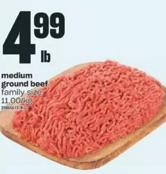 Valu-mart Medium ground beef offer