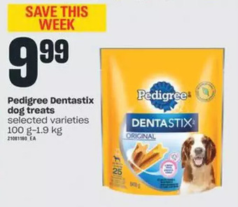 Independent Grocer Pedigree dentastix dog treats offer