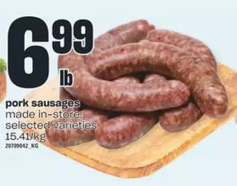Independent Grocer Pork sausages offer