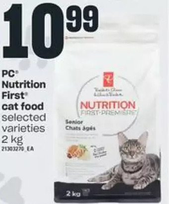 Independent Grocer Pc nutrition first cat food offer