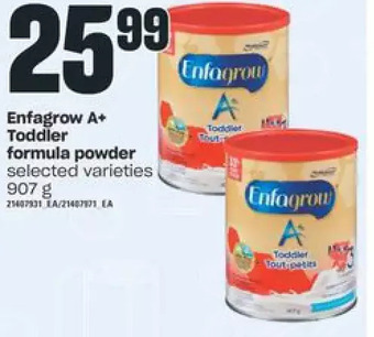 Independent Grocer Enfagrow a+ toddler formula powder offer