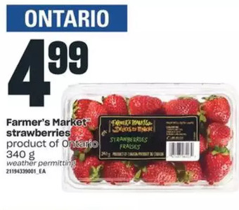 Independent Grocer Farmer's market strawberries offer