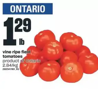 Independent Grocer Vine ripe field tomatoes offer