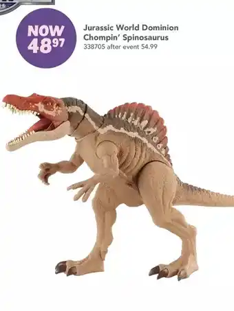 Toys R us Jurassic world extreme chompin' spinosaurus offer
