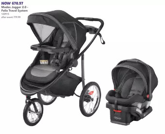 Babies 'R' Us Graco modes jogger 2.0 travel system - felix offer