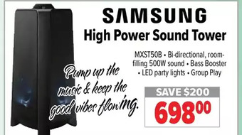 2001 Audio Video Samsung high power sound tower offer