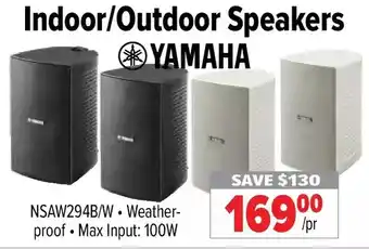 2001 Audio Video Yahama indoor/outdoor speakers offer