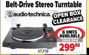 2001 Audio Video Audio-technica belt-drive stereo turntable offer