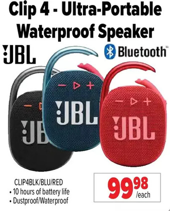2001 Audio Video Jbl clip 4 - ultra-portable waterproof speaker offer