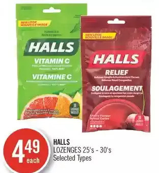 Shoppers Drug Mart Halls lozenges offer