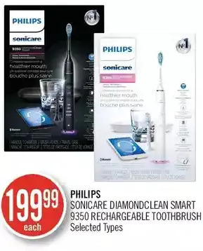 Shoppers Drug Mart Philips sonicare diamondclean smart 9350 rechargeable toothbrush offer