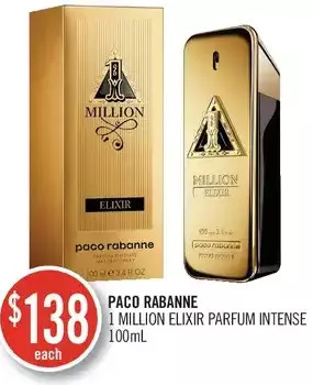 Shoppers Drug Mart Paco rabanne 1 million elixir parfum intense offer