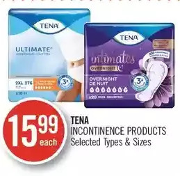 Shoppers Drug Mart Tena incontinence products offer