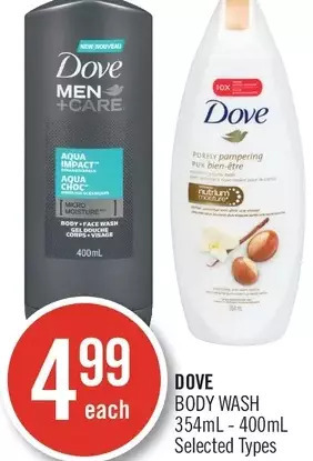 Shoppers Drug Mart Dove body wash offer