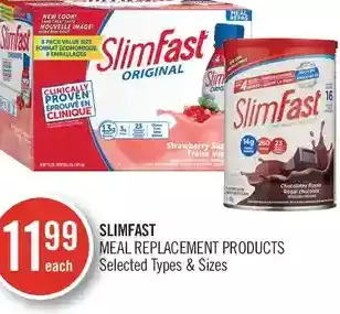 Shoppers Drug Mart Slimfast meal replacement products offer