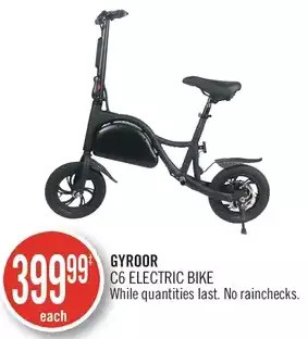 Shoppers Drug Mart Gyroor c6 electric bike offer