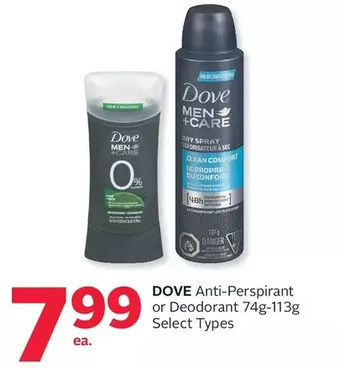 Rexall Dove anti-perspirant or deodorant offer