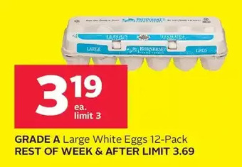 Rexall Grade a large white eggs offer