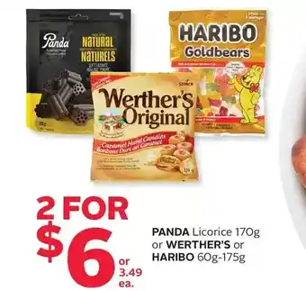 Rexall Panda licorice or werther's or haribo offer