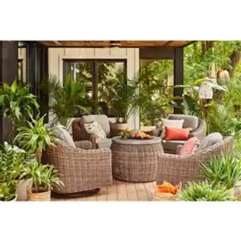 Lowe's Allen + roth costa 5pc conversation set with fire table offer