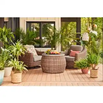 Lowe's Allen + roth costa 3pc conversation set with fire table offer