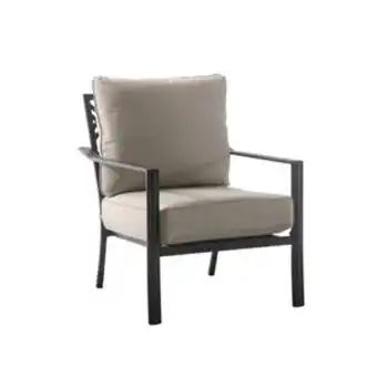 Lowe's Style selections glenn hill tan stationary patio chair with brown metal frame - set of 2 offer