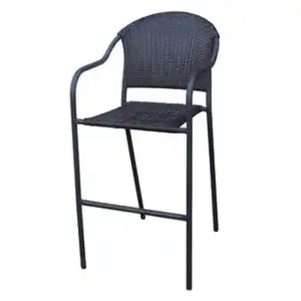 Lowe's Style selections pelham bay stackable wicker counter-height patio chair - matte black offer