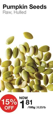 Bulk Barn Pumpkin seeds offer
