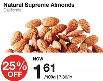 Bulk Barn Natural supreme almonds offer