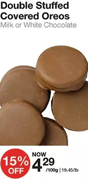 Double stuffed covered oreos