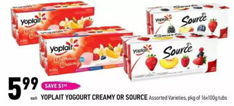 Coppa's Fresh Market Yoplait yogourt creamy or source offer