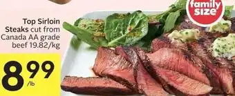 IGA Top Sirloin Steaks Cut From Canada AA Grade Beef 19.82Kg offer