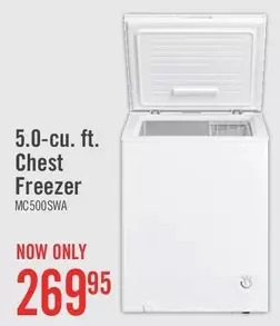 The Brick Midea 5 cu. ft. chest freezer offer