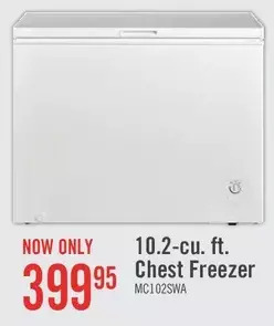 The Brick Midea 10.2 cu. ft. chest freezer offer