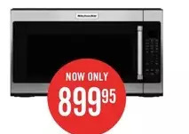 The Brick Kitchenaid 2.0 cu. ft. over-the-range microwave with sensor functions offer