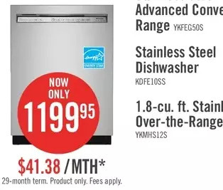 The Brick Kitchenaid 47 db front-control dishwasher with prowash™ cycle offer