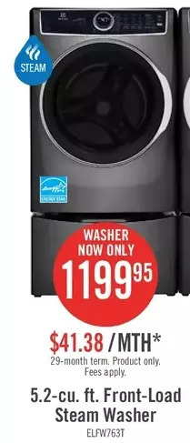 The Brick Electrolux 5.2 cu. ft. front-load washer offer