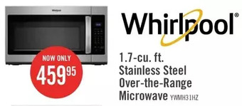 The Brick Whirlpool 1.7 cu. ft. microwave hood combination with electronic touch controls offer