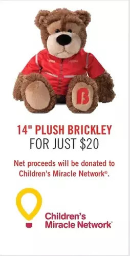 The Brick 14" plush brickley offer