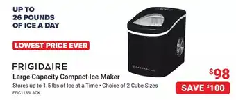 Frigidaire large capacity compact ice maker