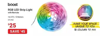 Visions Electronics Boost rgb led strip light with remote offer